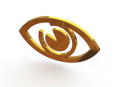 The sign is the eye. 3d illustration on isolated white background. Stockbilder - Microstock & Abonnement, Bildnummer: 400-09064016