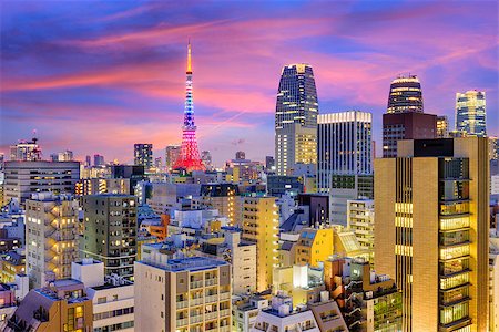 simsearch:400-08114963,k - Tokyo, Japan skyline. Stockbilder - Microstock & Abonnement, Bildnummer: 400-09064552