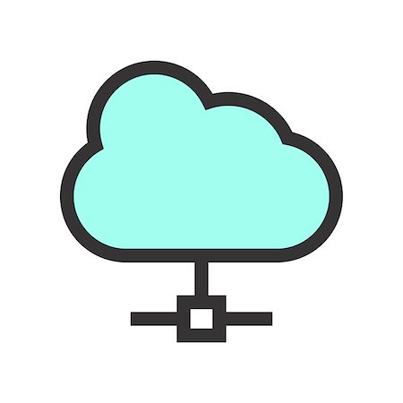 Cloud computing vector icon on isolated background. High-tech topic. Foto de stock - Super Valor sin royalties y Suscripción, Código: 400-09065067