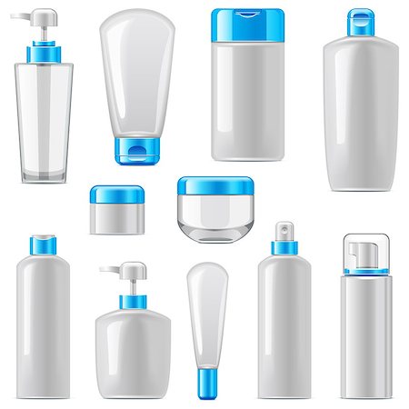Vector Cosmetic Packaging Icons Set 12 isolated on white background Stock Photo - Budget Royalty-Free & Subscription, Code: 400-09065124