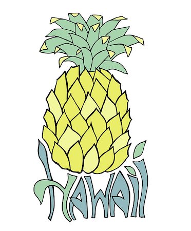 rtyt01 (artist) - Hawaii. Typography banner. Pineapple sketch illustration. Aloha poster. Vector hand drawn lettering Photographie de stock - Aubaine LD & Abonnement, Code: 400-09065380