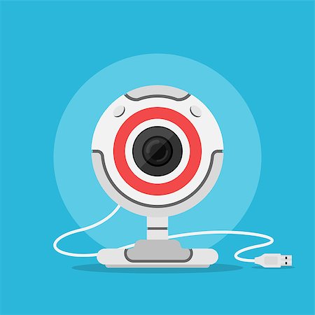 simsearch:400-06915716,k - picture of web camera, flat style illustration Stock Photo - Budget Royalty-Free & Subscription, Code: 400-09065972