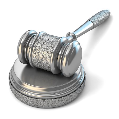 simsearch:400-05358699,k - Steel gavel and soundboard on white background. Law concept. 3D render illustration isolated on white background Photographie de stock - Aubaine LD & Abonnement, Code: 400-09066111