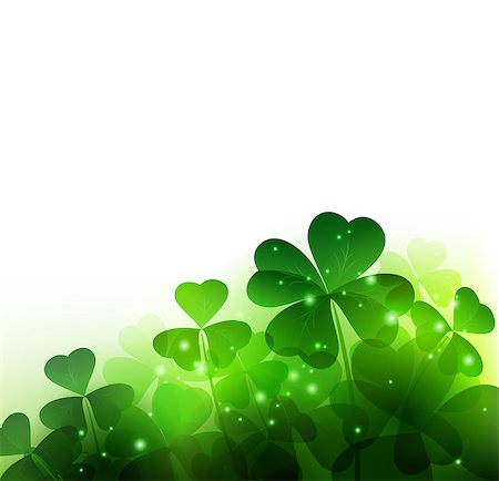 simsearch:400-06569678,k - Vector Happy Saint Patricks Day Background with clover Stock Photo - Budget Royalty-Free & Subscription, Code: 400-09066184