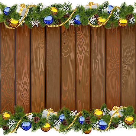 simsearch:400-09065552,k - Vector Seamless Christmas Board with Golden Beads isolated on white background Photographie de stock - Aubaine LD & Abonnement, Code: 400-09066310