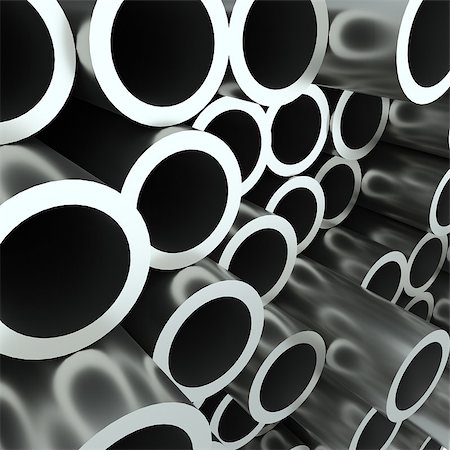 simsearch:400-05268441,k - Stack of steel pipes. 3D Illustration. Industrial background Stockbilder - Microstock & Abonnement, Bildnummer: 400-09066533
