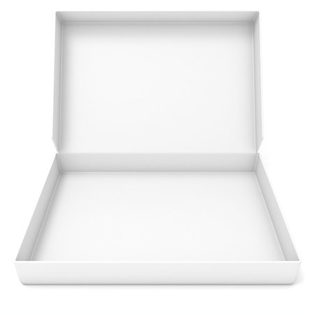 Empty white box. Front view. 3D render illustration isolated on white background Foto de stock - Super Valor sin royalties y Suscripción, Código: 400-09066675