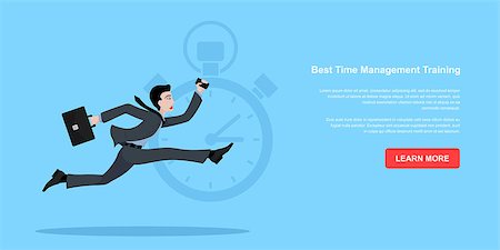 simsearch:400-07978342,k - picture of a running business man with briefcase and smartphone, time nabagement concept Photographie de stock - Aubaine LD & Abonnement, Code: 400-09066795