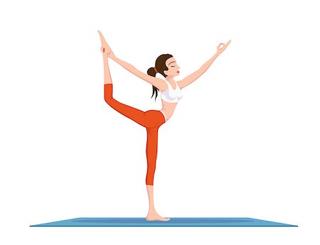 dhai_halud (artist) - picture of young fit woman doing yoga practice, fitness and sport concept Stockbilder - Microstock & Abonnement, Bildnummer: 400-09066808