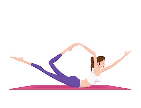 dhai_halud (artist) - picture of young fit woman doing yoga practice, fitness and sport concept Stockbilder - Microstock & Abonnement, Bildnummer: 400-09066815