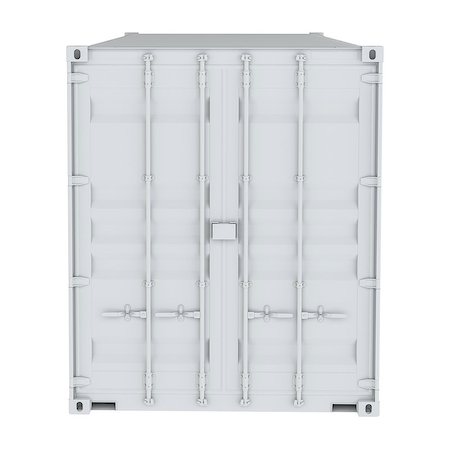 steel shipping port - White cargo container. Transportation concept. 3d rendering Stock Photo - Budget Royalty-Free & Subscription, Code: 400-09067019