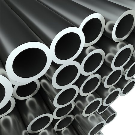 simsearch:400-05268441,k - Stack of steel pipes. 3D Illustration. Industrial background Stockbilder - Microstock & Abonnement, Bildnummer: 400-09067022