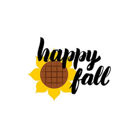 simsearch:400-09108757,k - Happy Fall Calligraphy. Vector Illustration of Lettering. Autumn Concept. Stock Photo - Budget Royalty-Free & Subscription, Code: 400-09067112