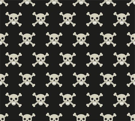 simsearch:400-06084708,k - Skull and bones seamless pattern. Skeleton repeating texture. Skulls  endless background. Halloween concept. Vector illustration Stock Photo - Budget Royalty-Free & Subscription, Code: 400-09067210