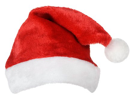 simsearch:400-04657079,k - Santa Claus or christmas red hat isolated on white background Fotografie stock - Microstock e Abbonamento, Codice: 400-09067439