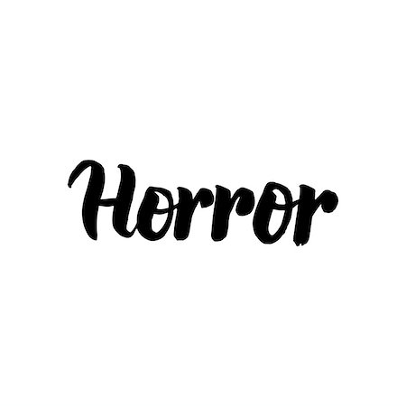 simsearch:400-09108757,k - Horror Handwritten Lettering. Vector Illustration of Brush Calligraphy. Stock Photo - Budget Royalty-Free & Subscription, Code: 400-09067761