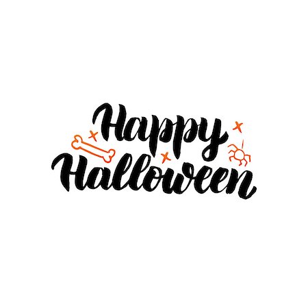 simsearch:400-09108757,k - Happy Halloween isolated Lettering. Vector Illustration of Brush Calligraphy. Stock Photo - Budget Royalty-Free & Subscription, Code: 400-09067780