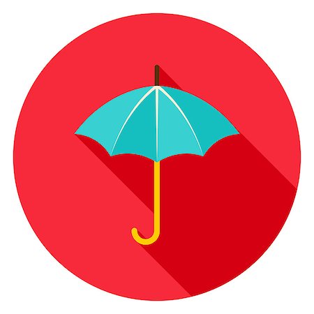 simsearch:400-04921907,k - Umbrella Circle Icon. Vector Illustration. Accessor for Rainy Weather. Stock Photo - Budget Royalty-Free & Subscription, Code: 400-09067794