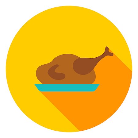 simsearch:400-07216215,k - Turkey Dinner Circle Icon. Vector Illustration. Thanksgiving Chicken. Foto de stock - Royalty-Free Super Valor e Assinatura, Número: 400-09067793