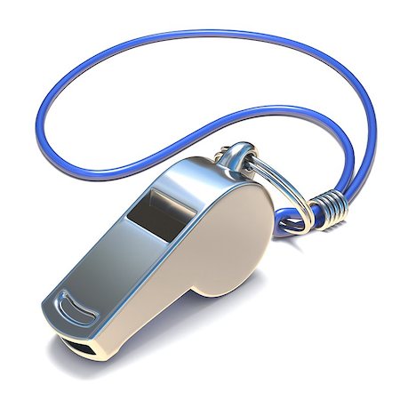 Metal whistle 3D render illustration isolated on white background Stock Photo - Budget Royalty-Free & Subscription, Code: 400-09067936