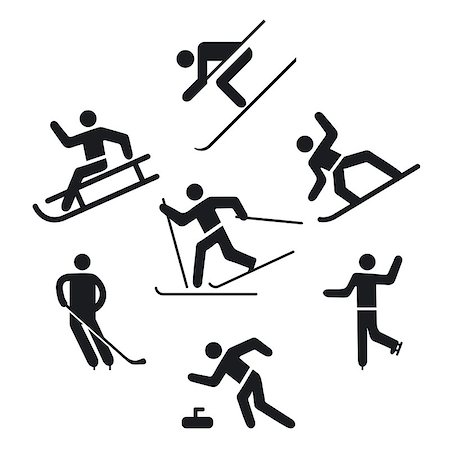 pictogram skate - Winter sports Pictogram, Ice skating, Skiing, Stock Photo - Budget Royalty-Free & Subscription, Code: 400-09068094
