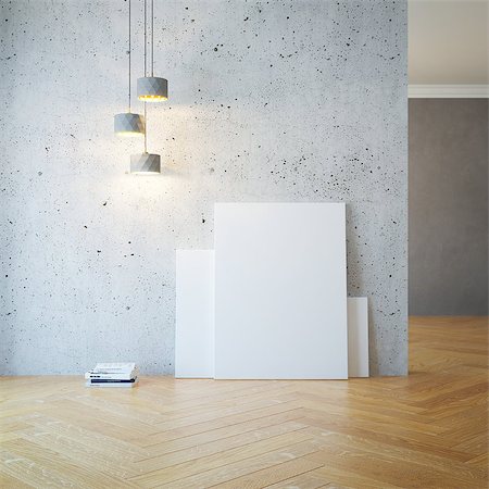 blank picture on the wall Stock Photo - Budget Royalty-Free & Subscription, Code: 400-09068108