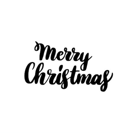 simsearch:400-09108757,k - Merry Christmas Handwritten Lettering. Vector Illustration of Brush Calligraphy. Stock Photo - Budget Royalty-Free & Subscription, Code: 400-09068142