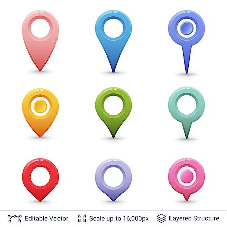 simsearch:400-06171297,k - Vector symbols isolated on white. Easy to edit icons collection. Stock Photo - Budget Royalty-Free & Subscription, Code: 400-09068176