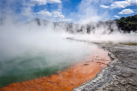 simsearch:400-09223812,k - Champagne Pool hot lake in Waiotapu geothermal area, Rotorua, New Zealand Stock Photo - Budget Royalty-Free & Subscription, Code: 400-09068424