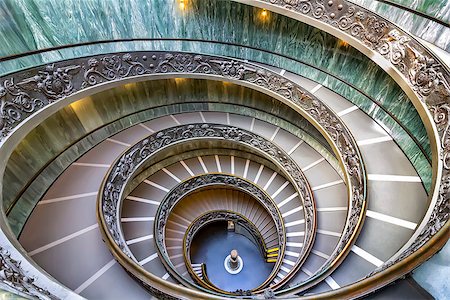 famous Vatican museum , staircase give it more gothic atmosphere. Vatican museum in Rome, Italy Stock Photo - Budget Royalty-Free & Subscription, Code: 400-09068671