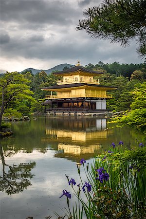 simsearch:400-06855214,k - Kinkaku-ji golden temple pavilion in Kyoto, Japan Foto de stock - Super Valor sin royalties y Suscripción, Código: 400-09068726