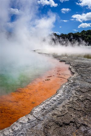 simsearch:400-07678701,k - Champagne Pool hot lake in Waiotapu geothermal area, Rotorua, New Zealand Stock Photo - Budget Royalty-Free & Subscription, Code: 400-09068731