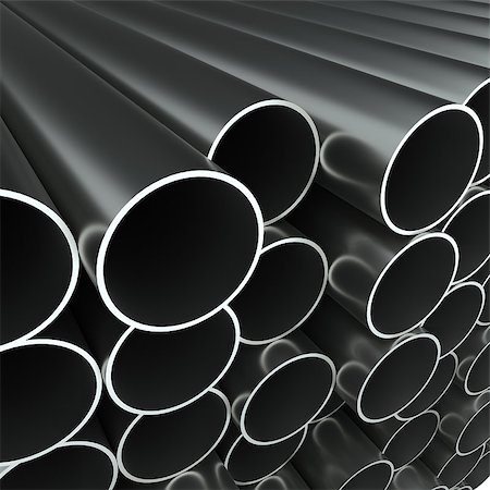 simsearch:400-05268441,k - Stack of steel pipes. 3D Illustration. Industrial background Stockbilder - Microstock & Abonnement, Bildnummer: 400-09068839