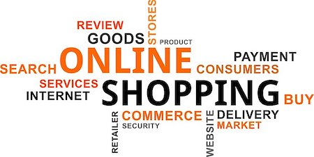 simsearch:400-07989215,k - A word cloud of online shopping related items Photographie de stock - Aubaine LD & Abonnement, Code: 400-09068864