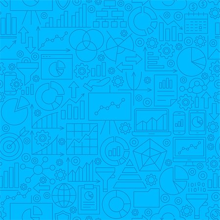 diagrammatic funnel - Analytics Line Tile Pattern. Vector Illustration of Business Outline Background. Stock Photo - Budget Royalty-Free & Subscription, Code: 400-09068878