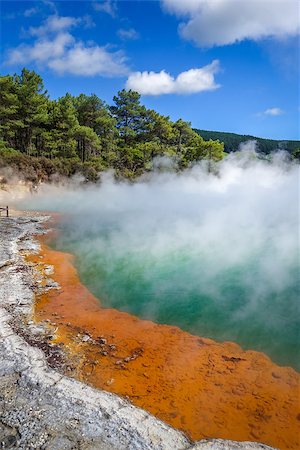 simsearch:400-04783233,k - Champagne Pool hot lake in Waiotapu geothermal area, Rotorua, New Zealand Stock Photo - Budget Royalty-Free & Subscription, Code: 400-09069910