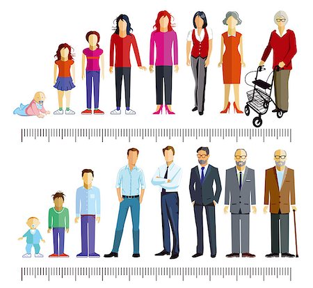 Generations stand together illustration Photographie de stock - Aubaine LD & Abonnement, Code: 400-09069912