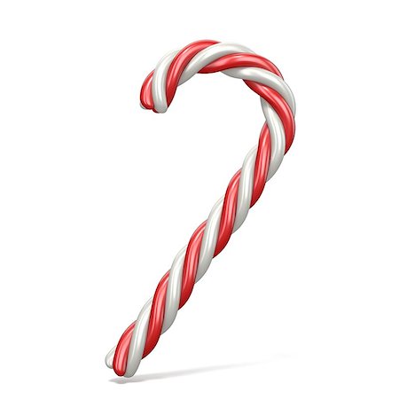 simsearch:400-04271654,k - Candy cane 3D render illustration isolated on white background Photographie de stock - Aubaine LD & Abonnement, Code: 400-09069944