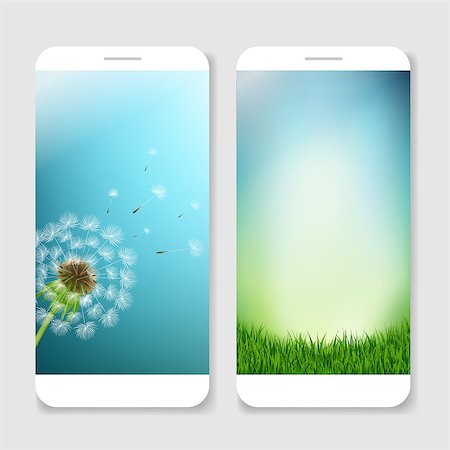 Mobile Smartphones Template With Gradient Mesh, Vector Illustration Photographie de stock - Aubaine LD & Abonnement, Code: 400-09062475