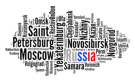 Localities in Russia word cloud concept Stock Photo - Budget Royalty-Free & Subscription, Code: 400-09062671