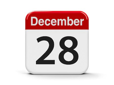 people number - Calendar web button - The Twenty Eighth of December - International Cinema Day, three-dimensional rendering, 3D illustration Photographie de stock - Aubaine LD & Abonnement, Code: 400-09063238
