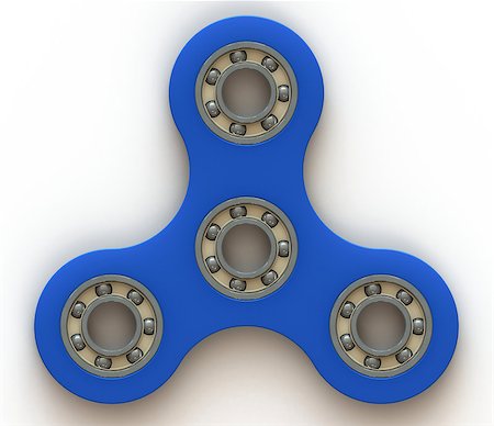 Fidget Spinner. Anti stress and relaxation hand toy. Isolated on a white background 3d illustration Stockbilder - Microstock & Abonnement, Bildnummer: 400-09063256