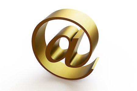 Email icon symbol. 3d illustration on isolated white background. Stockbilder - Microstock & Abonnement, Bildnummer: 400-09063644