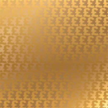 simsearch:400-05298747,k - Golden Pound Sterling currency symbol. Shiny gold background. Vector illustration. Fotografie stock - Microstock e Abbonamento, Codice: 400-09070164