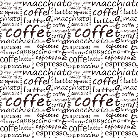 stokkoval (artist) - seamless background. Set of coffee. Template and concept for cafe, menu, coffee house, coffee shop. Foto de stock - Super Valor sin royalties y Suscripción, Código: 400-09070392