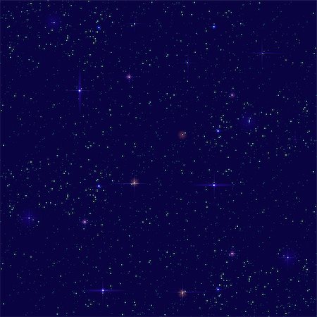 stars in black night sky - Night starry sky seamless background. Small distant star shines on dark sky. Vector cosmos space illustration Stock Photo - Budget Royalty-Free & Subscription, Code: 400-09070681