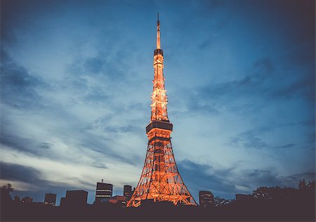 red light district asia - Tokyo tower and city at night, Japan Photographie de stock - Aubaine LD & Abonnement, Code: 400-09070706