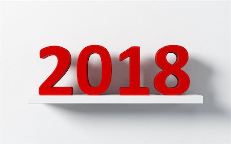 new year 2018, 3d rendering Stock Photo - Budget Royalty-Free & Subscription, Code: 400-09070740
