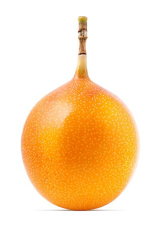 passiflora - Granadilla or grenadia passion fruit isolated on white background. Clipping path included Stock Photo - Budget Royalty-Free & Subscription, Code: 400-09084684