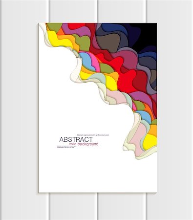 Stock vector brochure in abstract style. Design business templates with round, uneven colorful varicoloured shapes on white backgrounds for printed materials, element, web site, card, cover, wallpaper Stock Photo - Budget Royalty-Free & Subscription, Code: 400-09084764